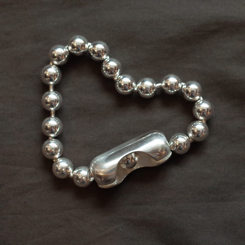 Le Fond Big Bead bracelet, 925 silver, product photo (3)