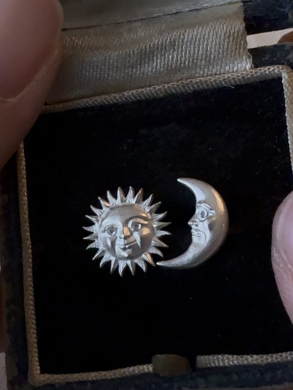 Le Fond Sun and Moon studs, 925 silver, product photo (1)